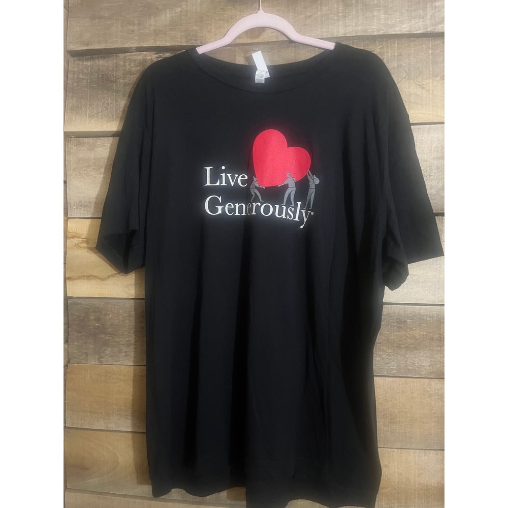 Bella Canvas Thrivent Live Generously Graphic T-Shirt Black 2XL Mens Tri-Blend